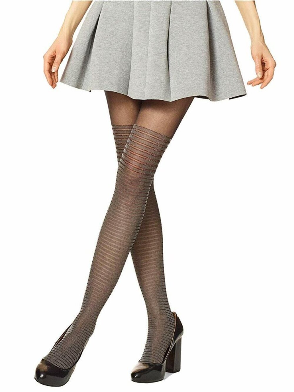 HUE Womens Shimmer Stripe Tights
